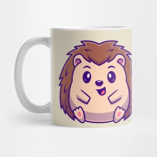 Cute Hedgehog Sitting Cartoon Mug